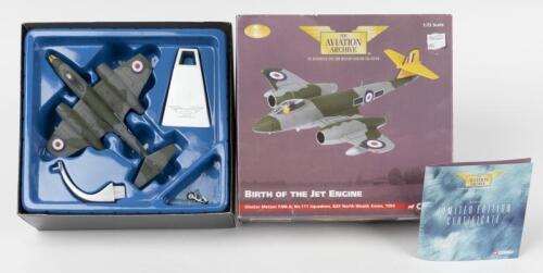 GLOSTER: A Limited Edition CORGI&nbsp;1:72 scale Gloster Meteor F.Mk.8, No.111 Squadron. RAF North Weald, Essex, 1954&nbsp;aircraft model (AA35010). Numbered '2454' of 2590 distributed