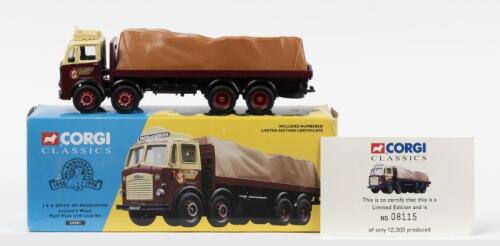 LEYLAND: A Limited Edition CORGI CLASSICS Leyland 8 Wheel Rigid Truck with Load Set in 'J & A SMITH OF MADDISTON' livery (24501). Numbered '08115' of 12,300 produced