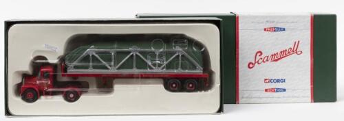 SCAMMELL: A Premium&nbsp;Edition CORGI 1:50 scale SCAMMELL HIGHWAYMAN FLATBED TRAILER & CRADLED LOAD (CC10704). Premium Edition of 2000 worldwide