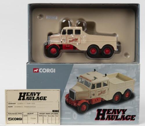 SCAMMELL: A Limited Edition CORGI 1:50 scale Scammell Constructor&nbsp;in 'SIDDLE COOK' livery&nbsp;(CC11101). Numbered '3166' of 5,000 produced