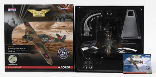 HAWKER: A Limited Edition CORGI&nbsp;1:72&nbsp;scale Hawker Hurricane MkI - R4118, 605 (County of Warwick) (AA32020) - 'BATTLE OF BRITAIN 70TH ANNIVERSARY' aircraft model. Numbered '1421' of 1500