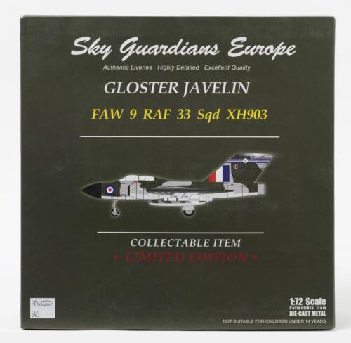 GLOSTER: A Limited Edition Sky Guardians Europe&nbsp;1:72&nbsp;scale GLOSTER JAVELIN FAW RAF 33 Sqd XH903 aircraft model in Royal Airforce colours