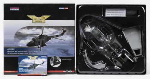WESTLAND: A Limited Edition CORGI&nbsp;1:72&nbsp;scale Westland WG-13 Lynx AH7 - XZ221, 9 Rgt helicopter&nbsp;(AA39001). Numbered '0788' of 3000
