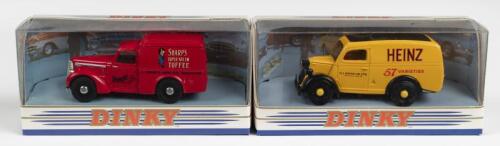COMMERCIAL VANS: Two DINKY (Matchbox) 1:43 scale commercial vans. DY-4 FORD E83W 10 CWT VAN in 'HEINZ' livery & DY-8 COMMER 8 CWT VAN in 'SHARP'S SUPER KREEM TOFFEE' livery