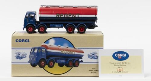 FODEN: A Limited Edition CORGI CLASSIC ROAD TRANSPORT&nbsp;Foden Tanker in 'REGENT' livery (97970). Limited Edition of 7,000 units, Numbered '3305'