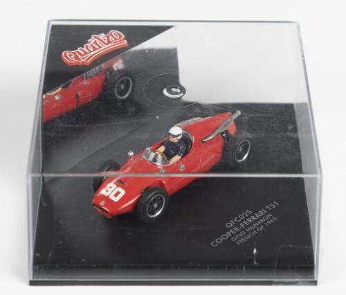 COOPER-FERRARI: A Quartzo 1:43 scale COOPER-FERRARI T51 as raced by GINO MUNARON at the 1960 French Grand Prix (QFC025). L.E '1275'/2500