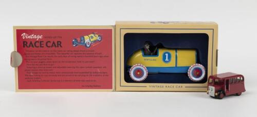 MODEL TOYS: Two model toy items. Vintage WIND-UP TIN RACE CAR by SCHYLLING & Thomas The Tank Engine "BERTIE" model