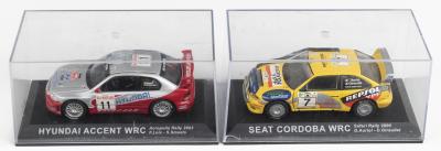 RALLY CARS: Two 1:43 scale rally cars. SEAT CORDOBA WRC & HYUNDAI ACCENT WRC