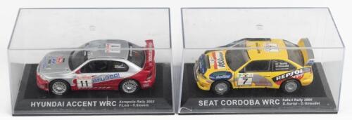 RALLY CARS: Two 1:43 scale rally cars. SEAT CORDOBA WRC & HYUNDAI&nbsp;ACCENT WRC