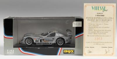 PANOZ: A Limited Edition ONYX MODELS 1:43 scale PANOZ ESPERANTE GTR-1 1998 as raced by E.Bernard/C.Tinseau/J.Connell (XLM034). L.E '3363'/4500 pieces