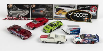 AMERICAN CARS/AMERICAN RACING: A collection of 1:64 scale die-cast model cars by various model manufacturers. JADA TOYS Corvette Stingray BIGTIME DUELER & MUSCLE MACHINES JESSE JAMES 'BISCAYNE'