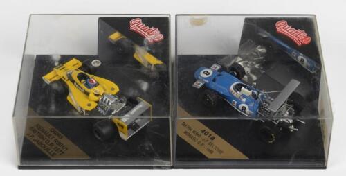 FORMULA 1: Two Quartzo 1:43 scale Formula 1 models. &nbsp;MATRA MS80 as raced by J.P. BELTOISE&nbsp;at 1969 Monaco Grand Prix (4018) & RENAUT RS01/1 as raced by J.P.JABOUILLE at 1977 British Grand Prix (Q4048)