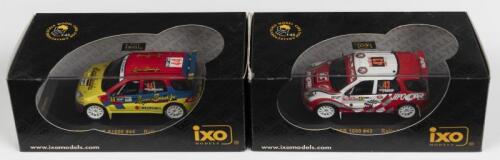 SUZUKI: Two ixo MODELS 1:43 scale SUZUKI&nbsp;models. SUZUKI IGNIS SUPER 1600&nbsp;#3&nbsp;as raced by M.Prokop/P.Gross&nbsp;at 2005&nbsp;Rally Monte Carlo&nbsp;(RAM233) & SUZUKI IGNIS S1600 #44&nbsp;as raced by M.Kosciuszko/J.Baran&nbsp;at 2006&nbsp;Rally Germany&nbsp;(RAM225)