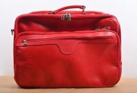 FERRARI CARRY BAG: A red leather Ferrari schedoni&Acirc;&nbsp;shoulder bag - 2