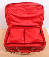 FERRARI CARRY BAG: A red leather Ferrari schedoni&Acirc;&nbsp;shoulder bag - 6
