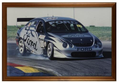 POSTER: A NOS Ford AU Falcon Lowndes Poster 98cm x 68cm Wood Framed & Glazed