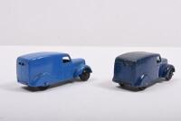 DINKY TOYS: Two Dinky 280 delivery vans. Light & dark blue - 2