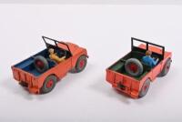 DINKY TOYS: Two Dinky Toys No.340 Land Rover. Orange & burnt orange models - 3