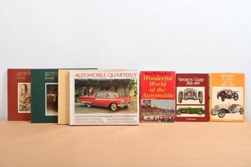 HISTORIC CARS: A group of seven hardcover books detailing historic road and racing cars. Issues of 'automobile Quarterly' & Book One & Two of 'SPORTS CARS' by T.R.Nicholson