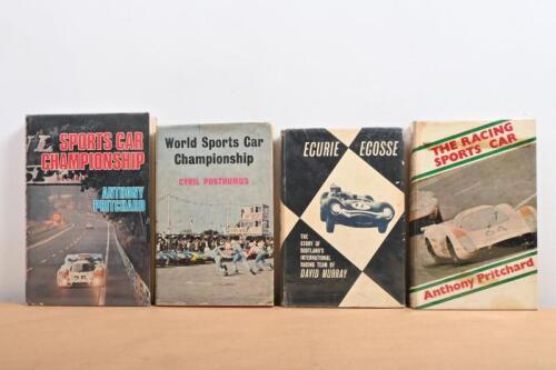 SPORTS CAR RACING: Four hardcover books concerned with sports car racing. First Edition 'World Sports Car Championship' by Cyril Posthumus