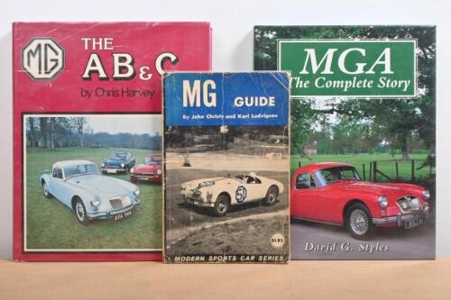MG: Three publications related to the MG marque. 'MGA - The Complete Story' by David G. Styles