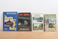 RALLYING: Four hardcover books detailing the sport of rallying. First Edition copy of 'RALLYING to Monte Carlo' by Mike Couper