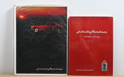 PININFARINA: Two hardcover books detailing the design house 'pininfarina'. 'pininfarina - Architect of Cars' by Michael Frostick & 1968 publication - 'pininfarina'