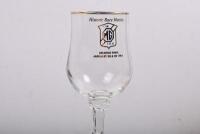 M.G CAR CLUB: A set of six 'MG CAR CLUB' wine glasses commemorating Amaroo Park January 28 & 29 1989 - 4