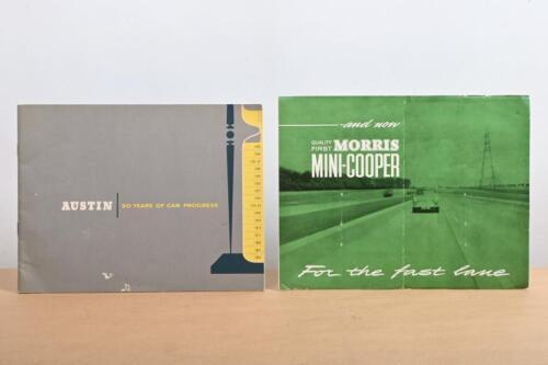 B.M.C: Two B.M.C sales brochures. Circa 1950's 'AUSTIN/50 YEARS OF CAR PROGRESS' company brochure & 1962 '... and now QUALITY FIRST MORRIS MINI-COOPER, For the fast lane' sales brochures