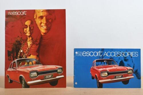 FORD: Two Ford Escort sales brochures. 1970 'NEW FORD escort' & 'NEW FORD ACCESSORIES' booklet