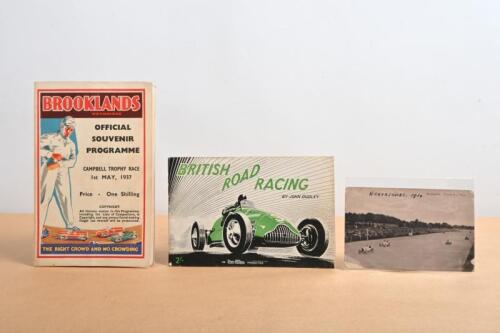 BRITISH RACING: Three interesting items related to British Racing. Circa 1950 'BRITISH ROAD RACING' booklet by John Dudley