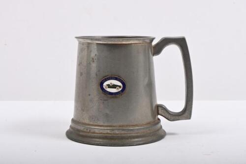 WESTERN DISTRICT CAR CLUB: A pewter cup with a 'WESTERN DISTRICT CAR CLUB' brass badge attached to side