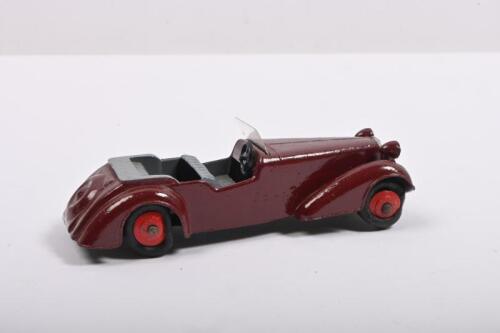 DINKY TOYS: A Dinky Toys No.38D Alvis Sports Tourer. Dark Maroon