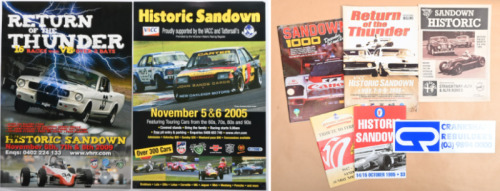 SANDOWN: A collection of Sandown Official Programmes and Historic Sandown posters. 'RETURN OF THE THUNDER - HISTORIC SANDOWN, November 6th, 7th & 8th 2009' promotional poster & December 1984 'SANDOWN 1000' Official Programme