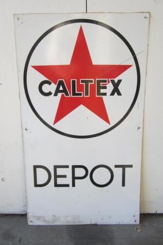 CALTEX: A large Caltex Depot tin sign, 106cm high
