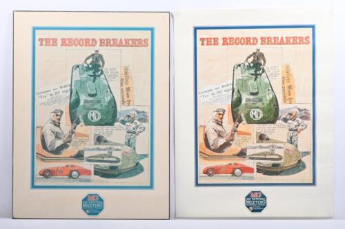 M.G: Two copies of 'MG 1989 NATIONAL MEETING SHEPPARTON, VICTORIA' poster - 'THE RECORD BREAKERS'