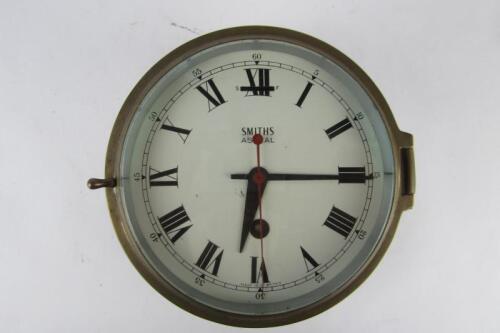 SMITHS: An original Smiths Astral maritime brass ships clock