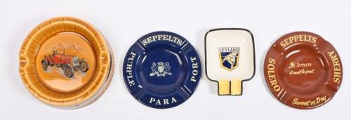 ASH TRAYS: A group of four ashtrays. 1908 ITALIA WADE ashtray
