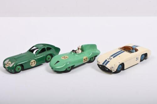 DINKY TOYS: Three Dinky Toys. No.133 Cunningham Road Racer, 163 Bristol 450 Coupe & 236 Connaught Racer