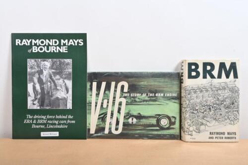 B.R.M: Three publications related to B.R.M. 'V.16 - THE STORY OF THE B.R.M. ENGINE' hardcover book