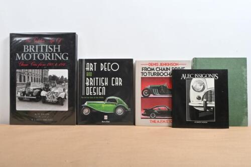 BRITISH CARS: A group of books concerned with British cars. 'ART DECO AND BRITISH CAR DESIGN' softcover book by Barrie Down