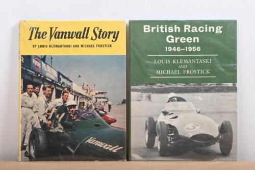 KLEMANTASKI & FROSTICK: Two 1950's hardcover books by Louis Klemantaski and Michael Frostick. 'British Racing Green' & 'The Vanwall Story'
