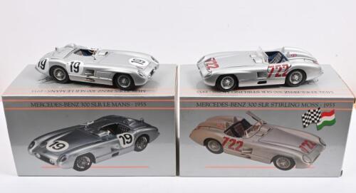 MERCEDES-BENZ: Two Limited Edition Paul's Model Art 1:24 scale 1955 Mercedes-Benz 300 SLR LE MANS models. Le Mans & Mille Miglia models