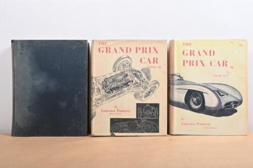 GRAND PRIX CAR: Three volumes of 'THE GRAND PRIX CAR' by Laurence Pomeroy. First edition of 'THE GRAND PRIX CAR 1906--1939' & Volume One and Two of 'THE GRAND PRIX CAR'