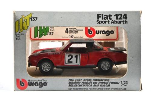 FIAT: A Bburago 1:24 scale Fiat 124 Sport Abarth (HAT 137) in red