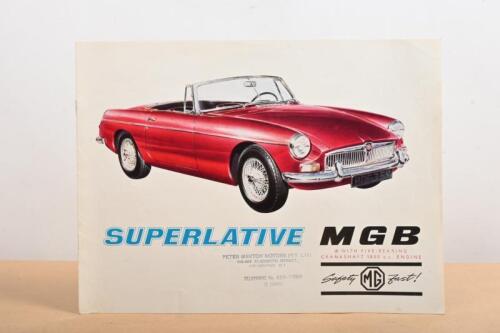 MG: An original and superb 1966 MGB sales brochure - 'SUPERLATIVE MGB'