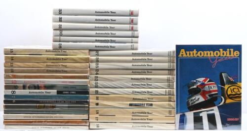 AUTOMOBILE YEAR: A quantity of the publication 'AUTOMOBILE YEAR'. Consecutive editions include 1953-1954 (No.1) - 1986/87 (No.34)