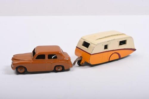 DINKY TOYS: Two Dinky Toys. 40f Hillman Minx & CARAVAN (190)