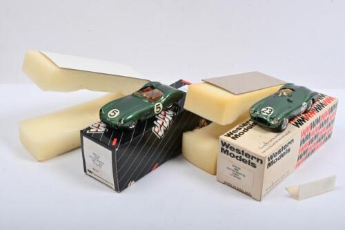 WESTERN MODELS: Two Western Models 1/43rd scale Aston Martin pair. WRK29 1955 Aston Martin DB3S Le Mans & WRK33 1959 Aston Martin DBR1 - 300 Le Mans