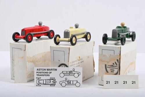 VINTAGE RACE CARS: Three vintage race cars by Lledo. 1922 ASTON MARTIN, 1923 SUNBEAM & 1931 ALFA ROMEO